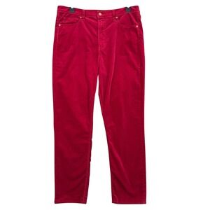 GAP Vintage Slim High Rise Pants Womens 16L Cotton Blend Red